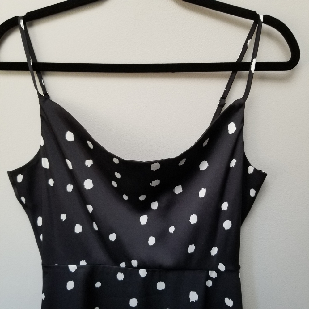 Foxiedox Black/White Chiffon A-Line Midi Dress NWT - Picture 7 of 8